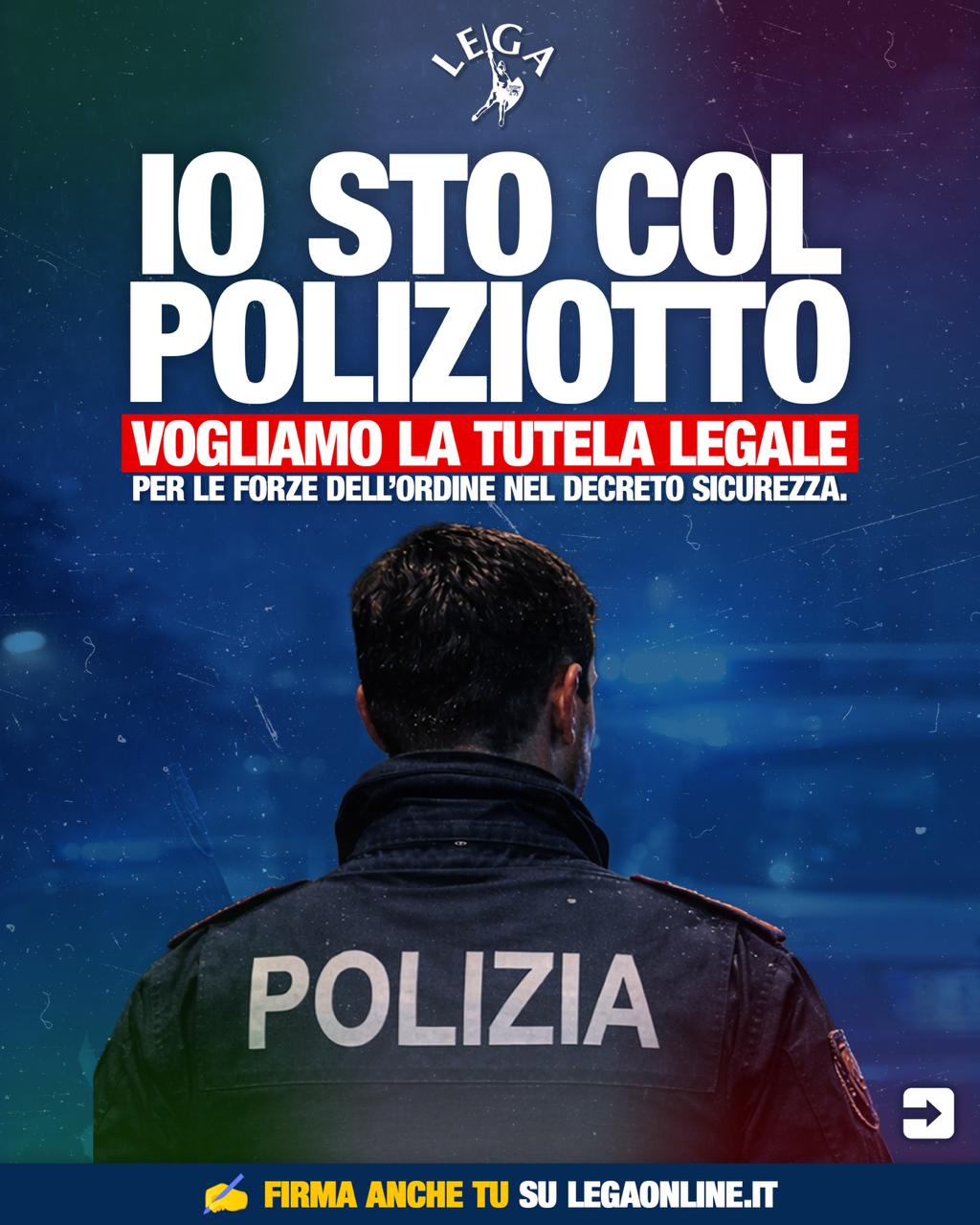 Volantino Io sto col poliziotto