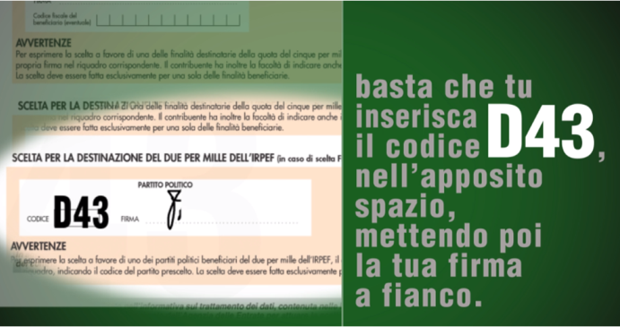 2×1000 alla Lega con il modello 730