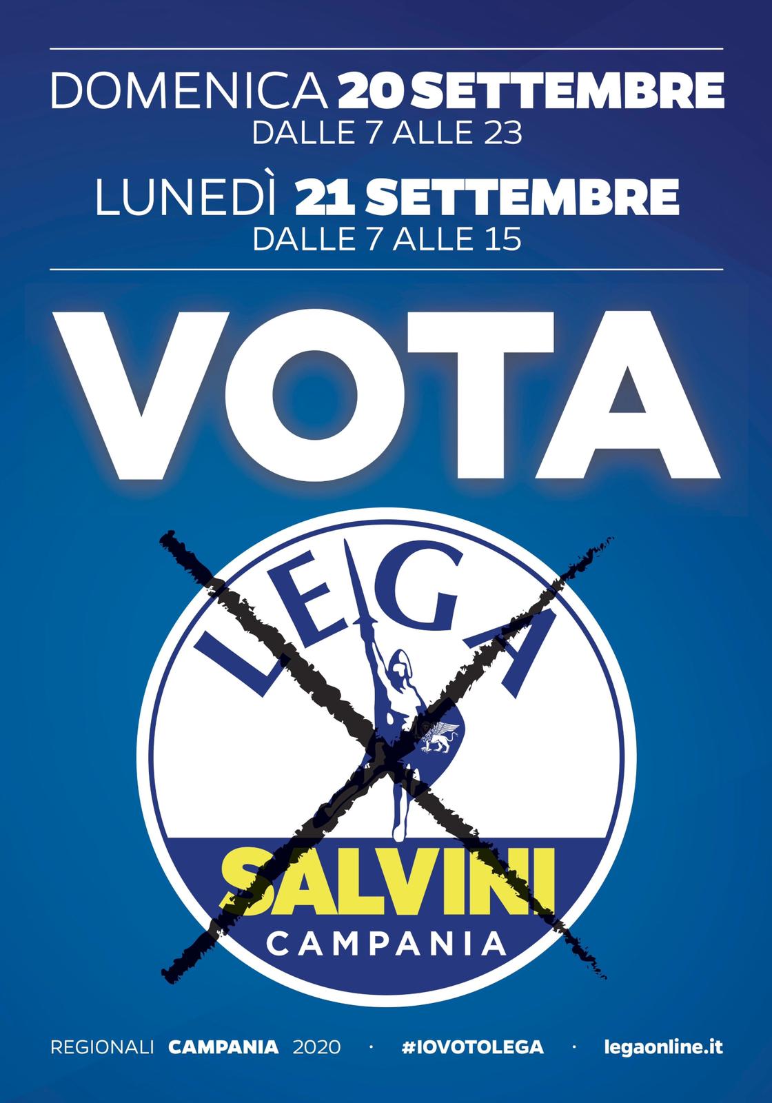 Domenica 20 settembre dalle 7 alle 23 e lunedì 21 settembre dalle 7 alle 15 VOTA LEGA! #IOVOTOLEGA Domenica 20 settembre dalle 7 alle 23 e lunedì 21 settembre dalle 7 alle 15 VOTA LEGA! #IOVOTOLEGA