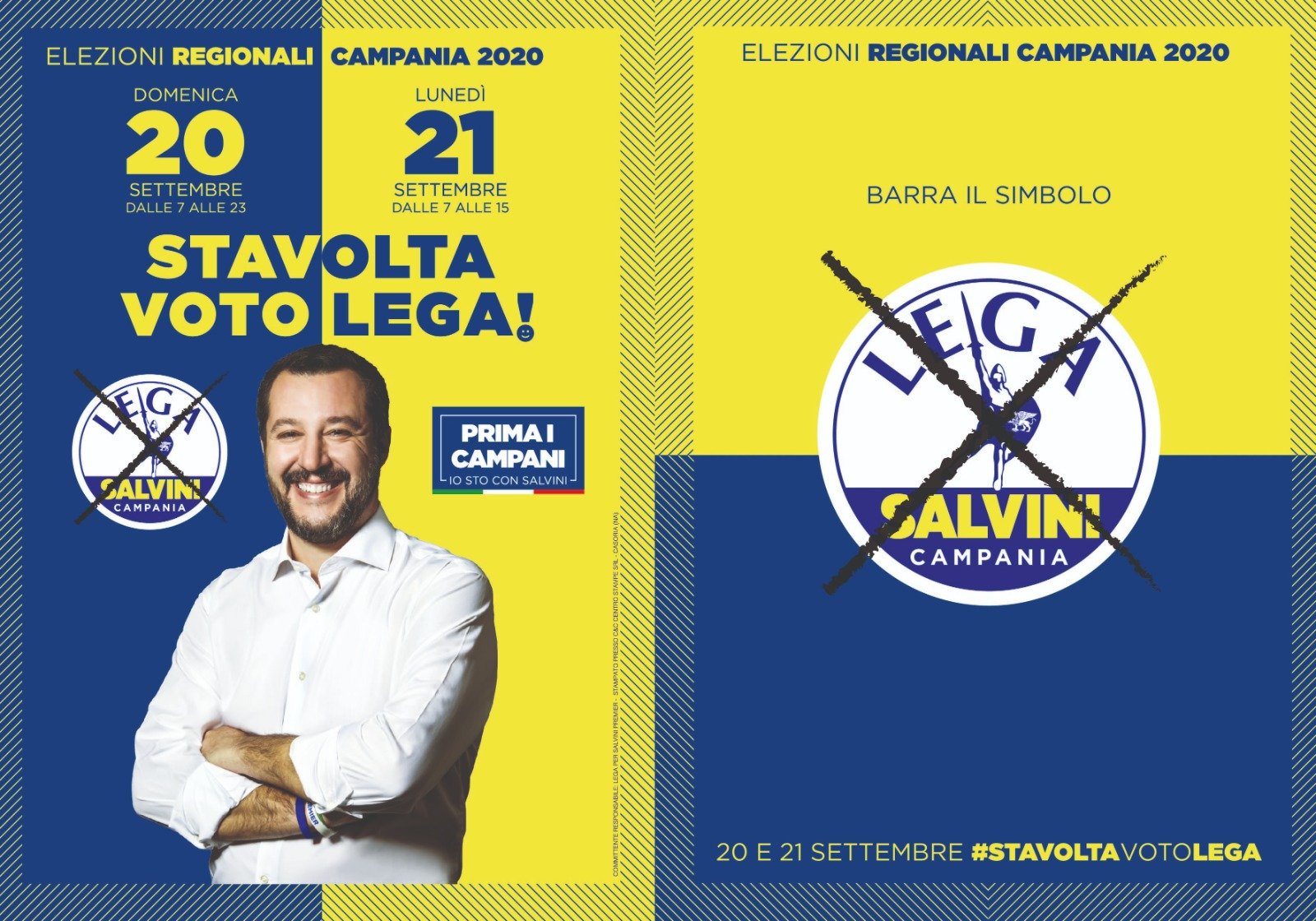 Domenica 20 settembre dalle 7 alle 23 e lunedì 21 settembre dalle 7 alle 15 VOTA LEGA! #STAVOLTAVOTOLEGA Domenica 20 settembre dalle 7 alle 23 e lunedì 21 settembre dalle 7 alle 15 VOTA LEGA! #STAVOLTAVOTOLEGA