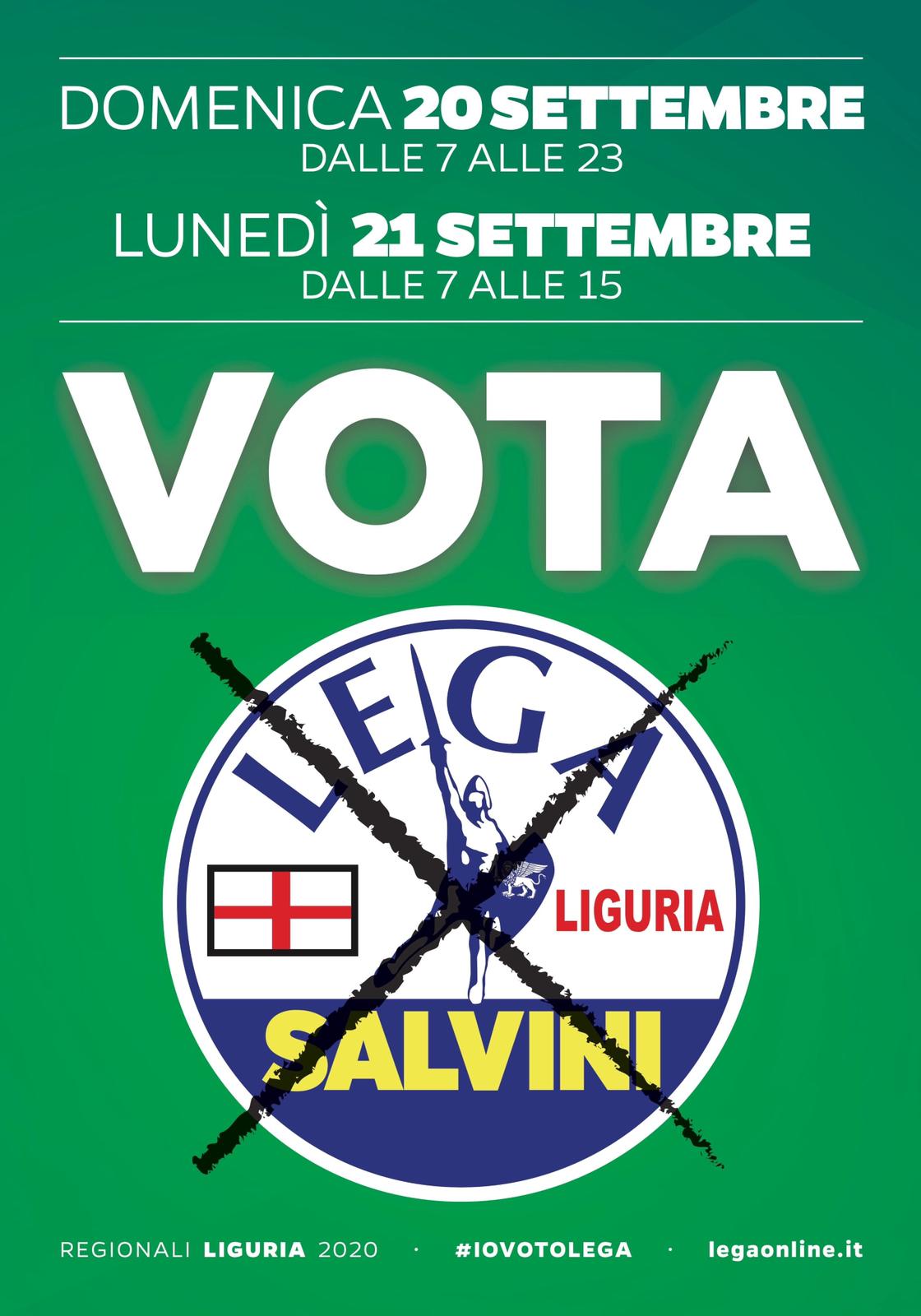 Domenica 20 settembre dalle 7 alle 23 e lunedì 21 settembre dalle 7 alle 15 VOTA LEGA! #IOVOTOLEGA Domenica 20 settembre dalle 7 alle 23 e lunedì 21 settembre dalle 7 alle 15 VOTA LEGA! #IOVOTOLEGA