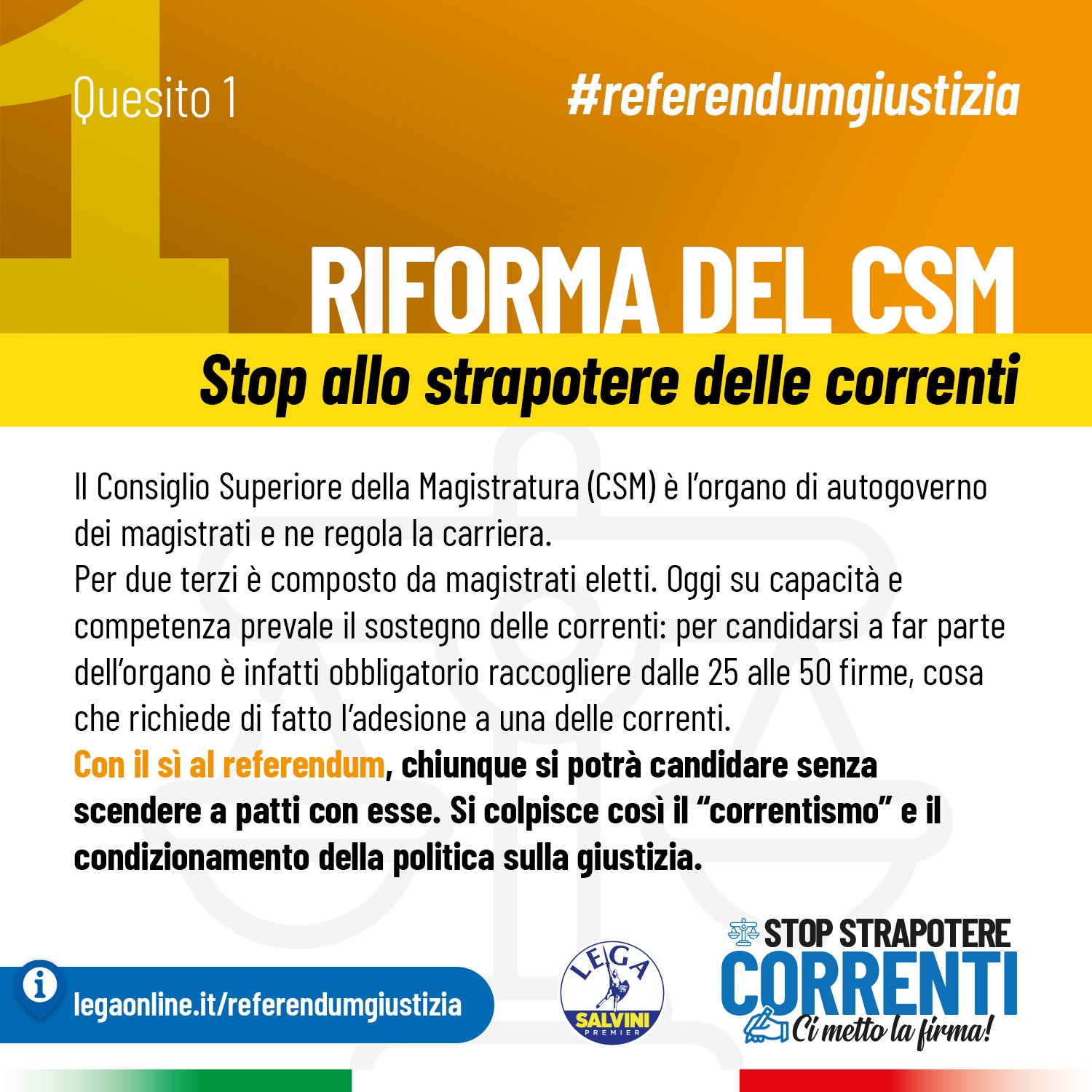 QUESITO 1 - RIFORMA DEL CSM QUESITO 1 - RIFORMA DEL CSM